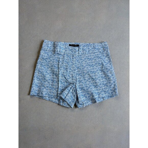 LAUREN GOLD Blue White Patterned Shorts Size 00 NEW NWT - Picture 1 of 11